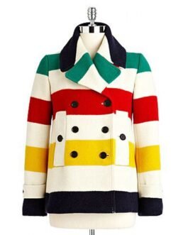 Simcoe Hudson Bay Color Block Wool Peacoat