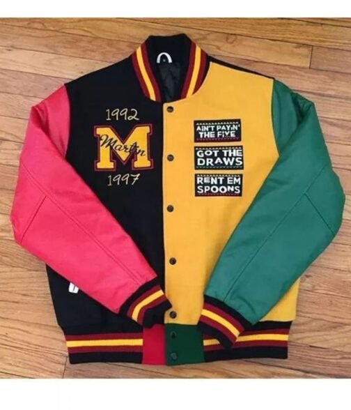 Hustle Man Letterman Tri Color Jacket