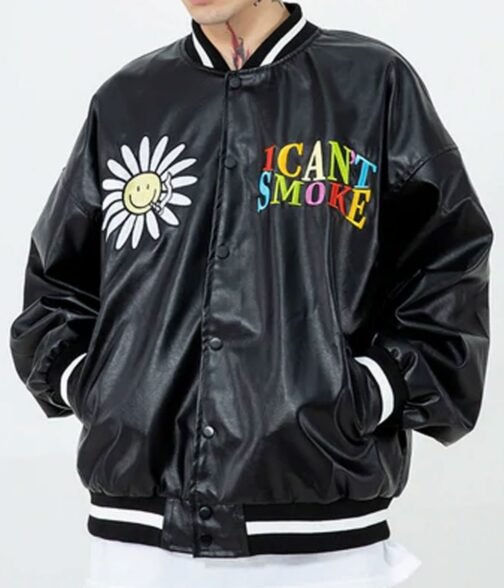 I Can’t Smoke Satin Bomber Jacket - Image 4