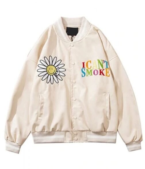 I Can’t Smoke Satin Bomber Jacket - Image 2