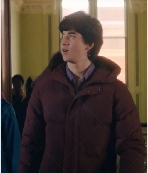 I Used to Be Famous Byron Konizi Maroon Puffer Jacket - Image 9