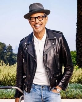 Jeff Goldblum Jurassic World Dominion Motorcycle Leather Jacket