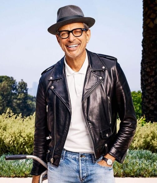 Jeff Goldblum Jurassic World Dominion Motorcycle Leather Jacket