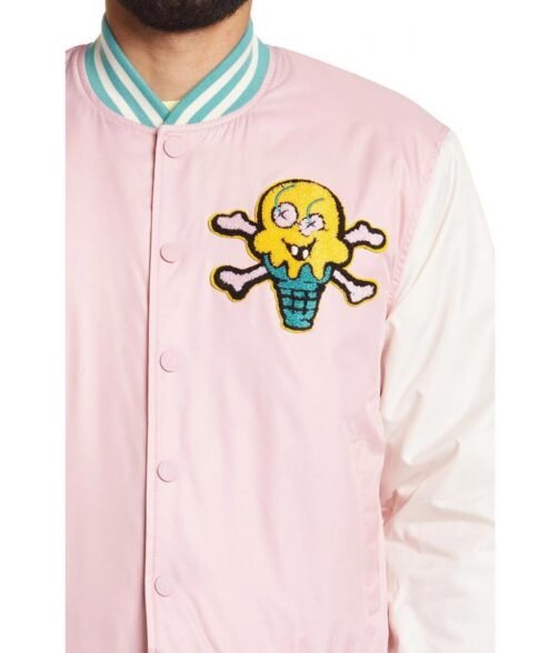Icecream Static Yellow and Black Varsity Jacket - Image 10