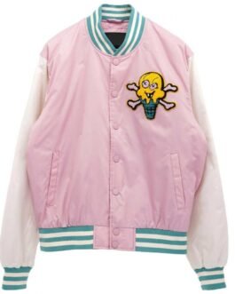 Icecream Static Yellow and Black Varsity Jacket