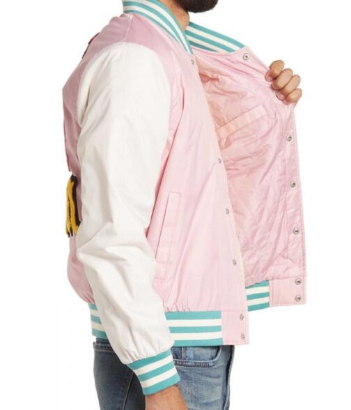 Icecream Static Yellow and Black Varsity Jacket - Image 11
