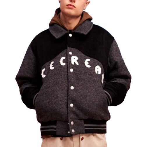 ICECREAM Western Gray Varsity Jacket - Image 3