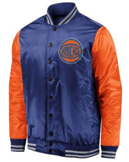 New York Knicks Iconic Tackle Blue/Orange Jacket