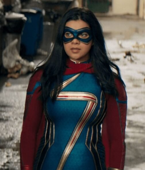Kamala Khan Ms. Marvel Red and Blue Jacket - Image 12