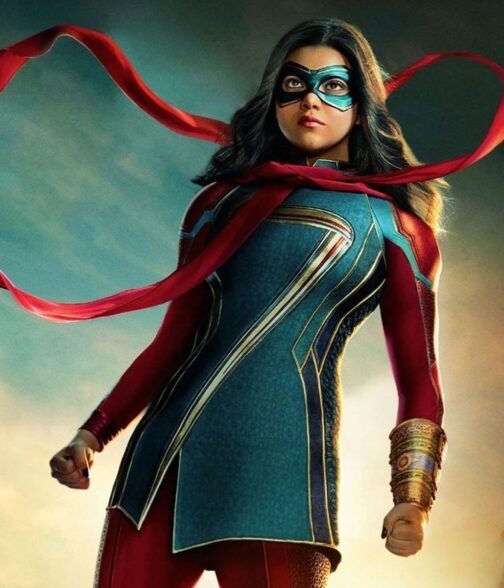 Kamala Khan Ms. Marvel Red and Blue Jacket - Image 10