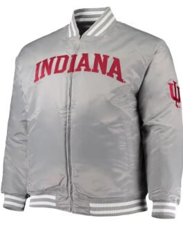 Indiana Hoosiers Gray Satin Jacket