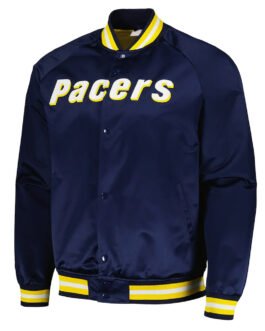 Indiana Pacers Throwback Wordmark Navy Jacket