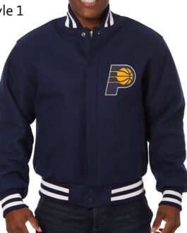 Indiana Pacers Varsity Navy Wool Jacket