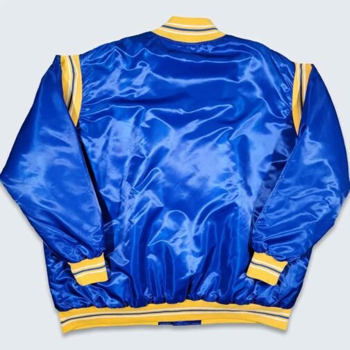 Indiana Pacers Teddy Royal Varsity Satin Jacket - Image 2