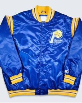 Indiana Pacers Teddy Royal Varsity Satin Jacket