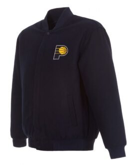 Varsity Indiana Pacers Navy Blue Wool Jacket