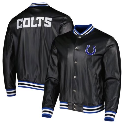 Indianapolis Colts Metallic Black Jacket - Image 3