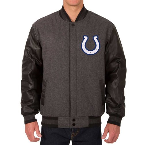 Indianapolis Colts Varsity Charcoal and Black Jacket