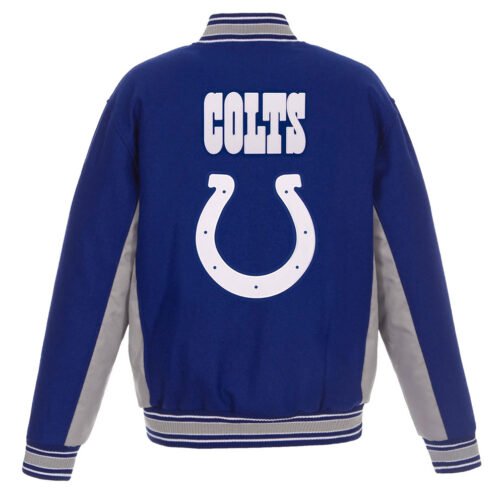Indianapolis Colts Wool Gray and Royal Jacket - Image 2