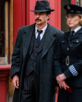 Sam Rockwell See How They Run Gray Wool Coat