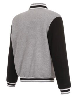 Inter Miami CF Gray and Black Varsity Wool Jacket