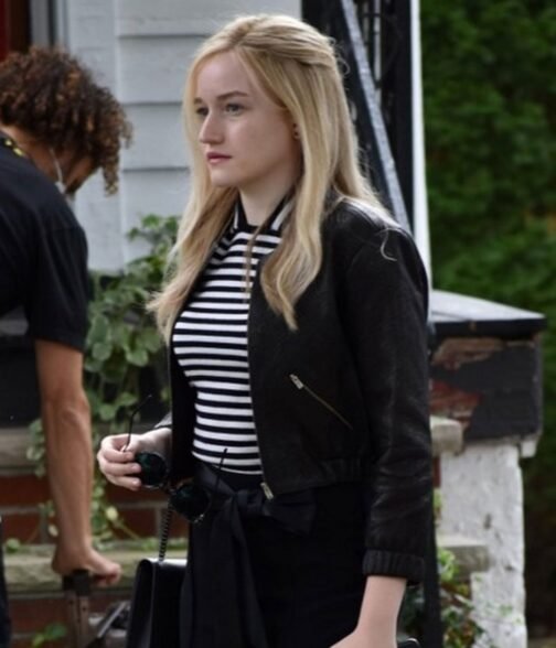 Inventing Anna Julia Garner Black Leather Jacket - Image 5