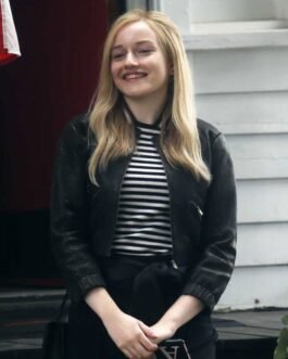 Inventing Anna Julia Garner Black Leather Jacket