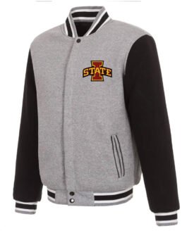 Gray/Black Iowa Hawkeyes Wool Jacket