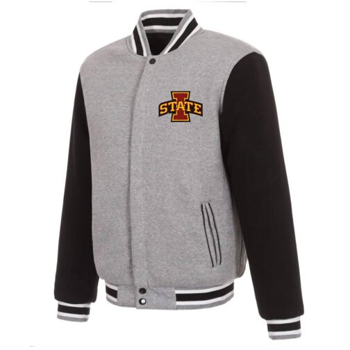 Gray/Black Iowa Hawkeyes Wool Jacket
