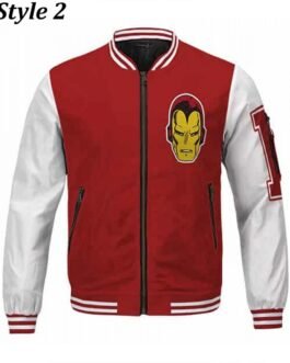 Iron Man Letterman Black and Red Jacket
