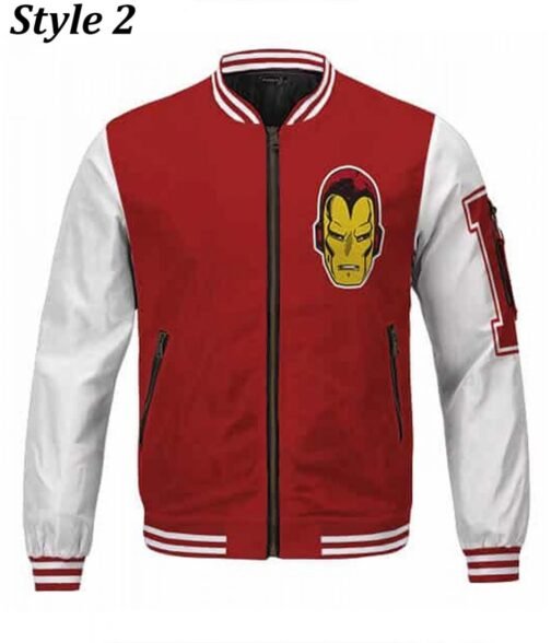 Iron Man Letterman Black and Red Jacket - Image 2