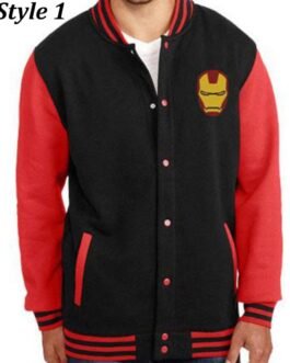 Iron Man Letterman Black and Red Jacket