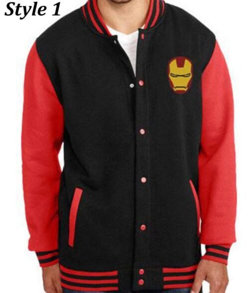 Iron Man Letterman Black and Red Jacket