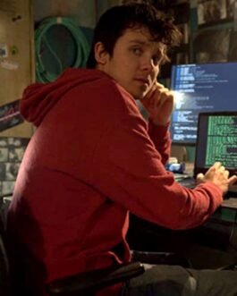 Choose Or Die Asa Butterfield Maroon Hoodie