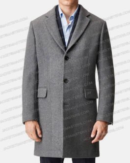 Paapa Essiedu The Capture Gray Wool Coat
