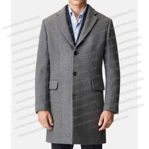 Paapa Essiedu The Capture Gray Wool Coat