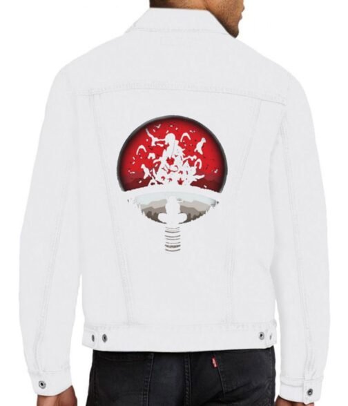Red Moon Itachi Uchiha Naruto Denim Jacket - Image 14