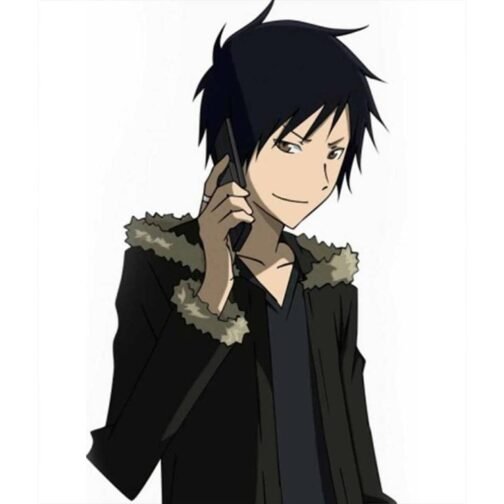 Izaya Orihara Durarara Fur Black Hoodie - Image 8