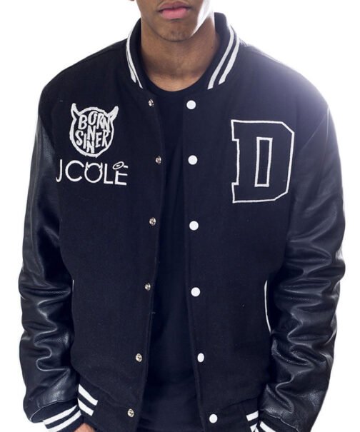 Men’s Dollar And a Dream Born Sinner J Cole Varsity Jacket