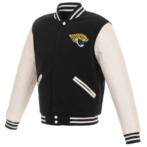 Jacksonville Jaguars Black/White Two-Tone Varsity Jacket