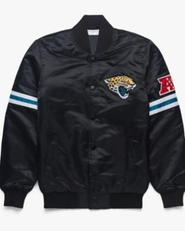 Bomber Jacksonville Jaguars Satin Black Jacket