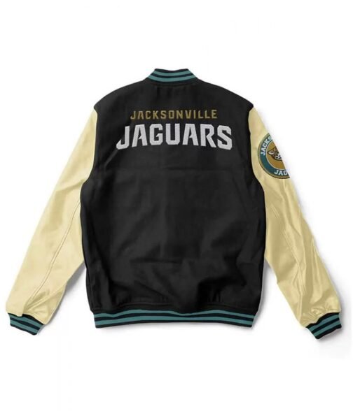 Letterman Jacksonville Jaguars Black Jacket - Image 2