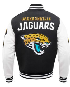 Jacksonville Jaguars Mashup Rib Varsity Wool/Leather Jacket