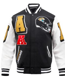 Jacksonville Jaguars Mashup Rib Varsity Wool/Leather Jacket