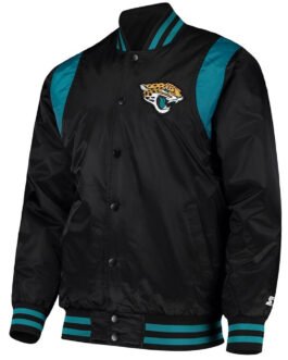 Jacksonville Jaguars Teal and Black Satin Jacket
