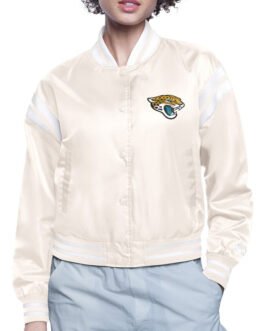 Jacksonville Jaguars Printed Logo Varsity Satin Jacket