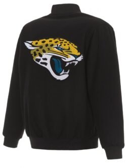 Varsity Jacksonville Jaguars Black Wool Jacket
