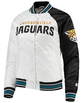 Jacksonville Jaguars Hometown White/Black Satin Jacket