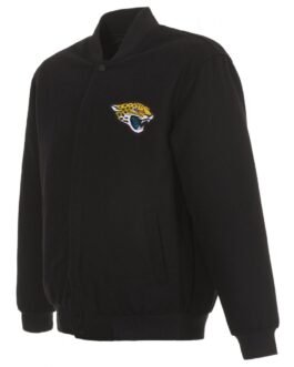 Varsity Jacksonville Jaguars Black Wool Jacket