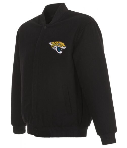 Varsity Jacksonville Jaguars Black Wool Jacket